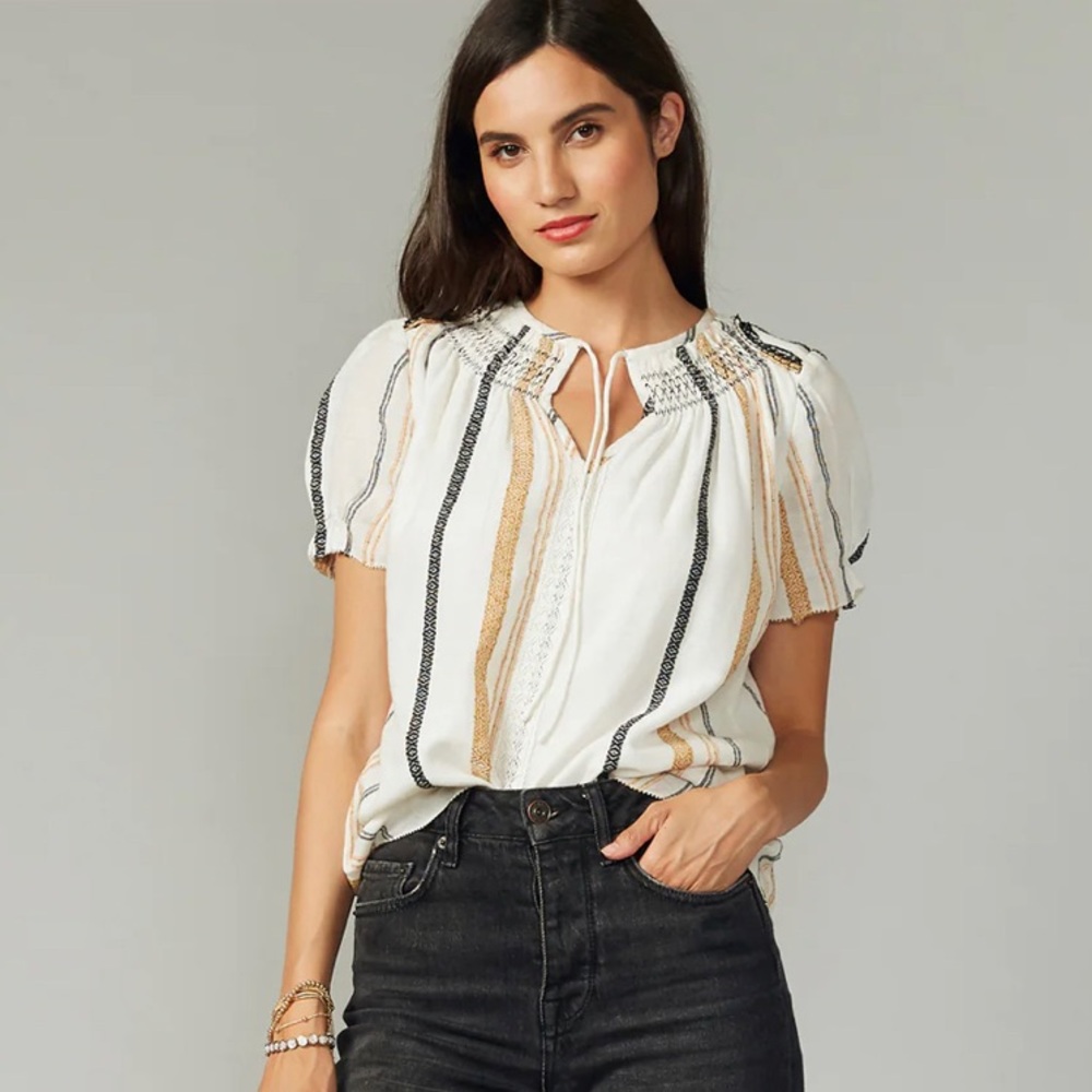 Greylin Short Sleeve Boho Style Top Sz XL